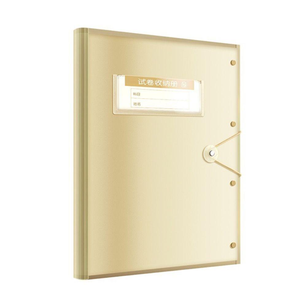 Waterproof Test Paper Storage Bag Large Capacity File Organizer Translucent Color File Folder