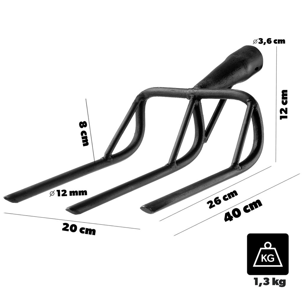 KADAX Вилы для рыхления почвы прочные стальные для копания ручные