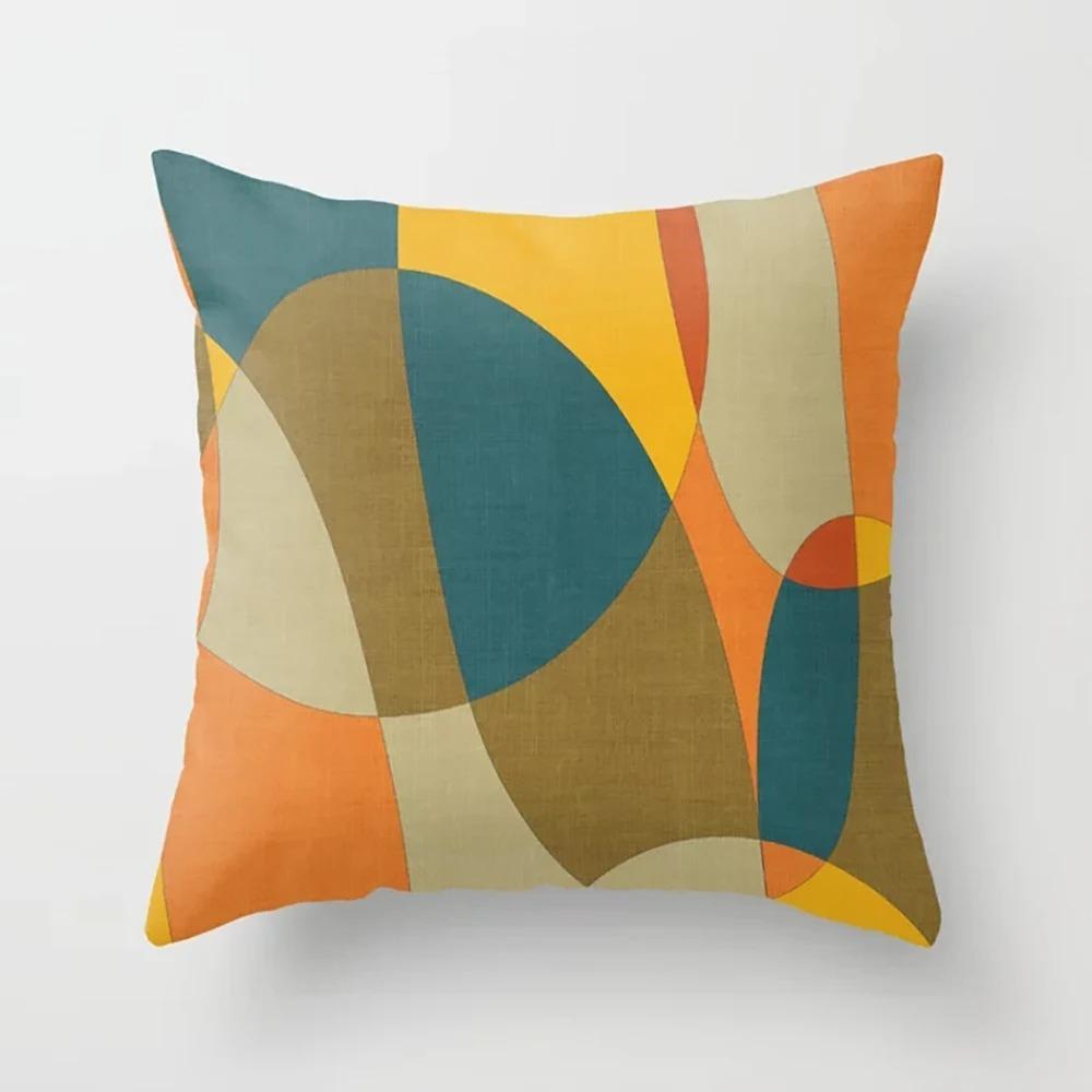 Colorful Geometric Print Pillowcase Office Living Room Car Ornaments Home Pillowcase