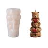 Mirosie 3d Stacked Bear Silicone Molds Household DIY Fondant Cake Chocolate Mould Popsicle Ice Cream Candle Making Kit