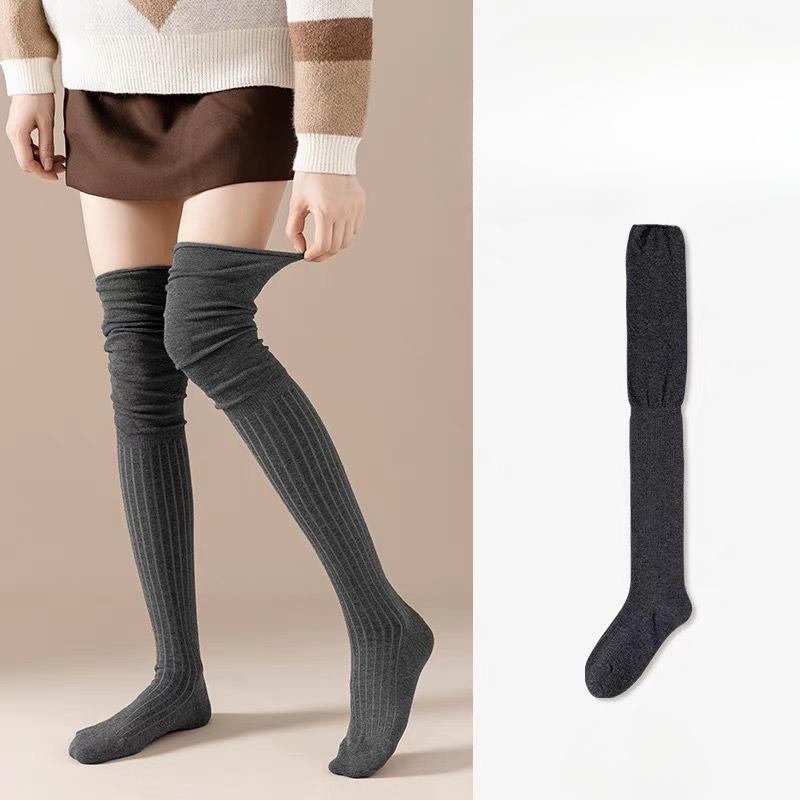 Носки Детские Гольфы, Весна/лето Тонкие Высокие Носки, Однотонные Носки в Стиле Пэчворк до Колена, Осень/зима Женские Длинные Носки