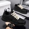 Fashion Men's Skateboarding Shoes 2024 New Thick Soled Canvas Shoes Platform Comfortable Breathable Lace Up Student Casual Sports Shoes