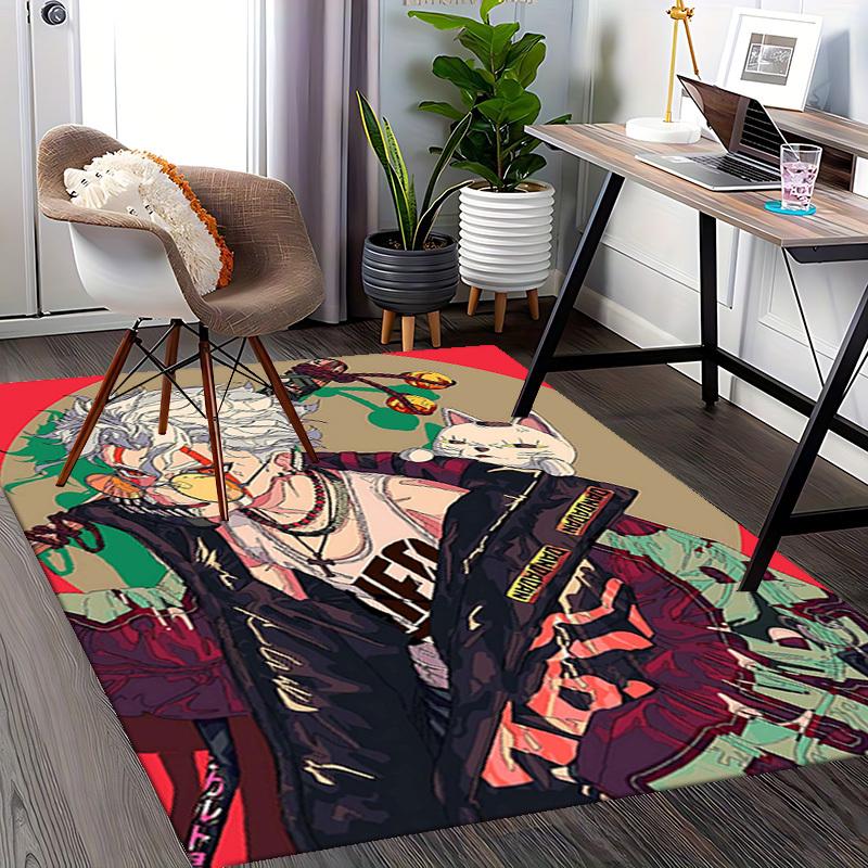 1 шт. Коврик для стула с дизайном аниме-кошки - Офисный ковер в стиле Danganronpa, Противоскользящий ковер для домашнего декора, Подходит для всех сезонов.U069