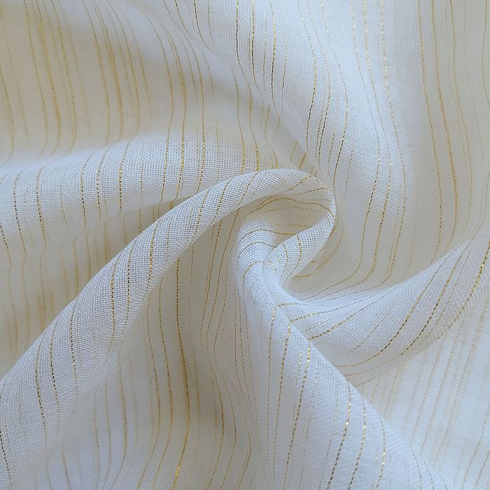 Bay Window Eyelet Curtain 280x250 Cm BELLA Gold, by Soleil D'ocre