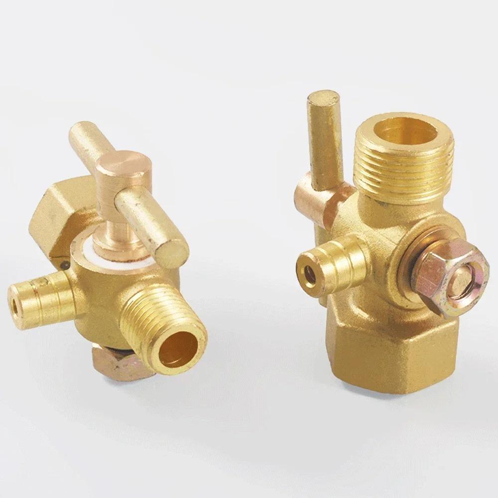 M14 M20 Metric Female To Mae x 10mm Hose Barb Brass Tee 3 Ways Petcock Tap Valve With Hanlde For Cooker Drainer