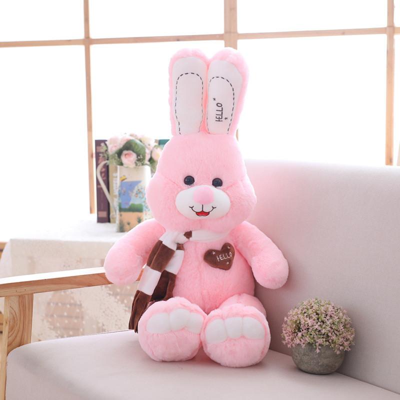 Rabbit Plush Toys Scarf Love Cartoon Animals Fill Doll Xmas Gift Stuffed Garnish