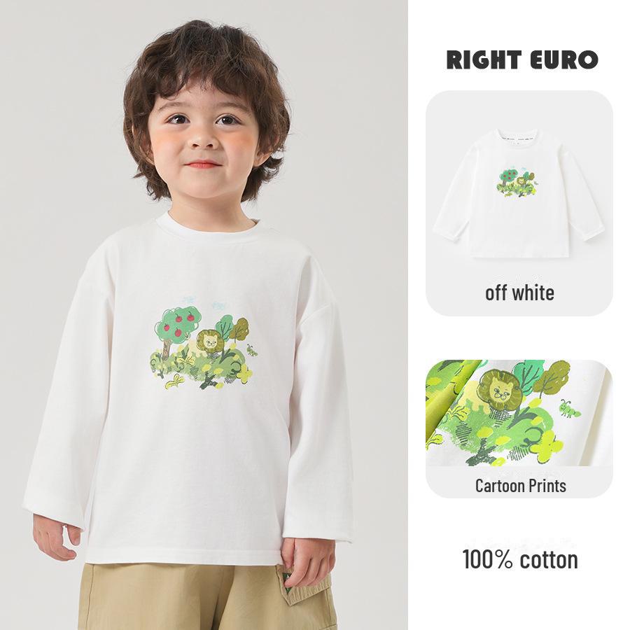 Футболка для мальчиков из антибактериального хлопка с длинными рукавами в полоску