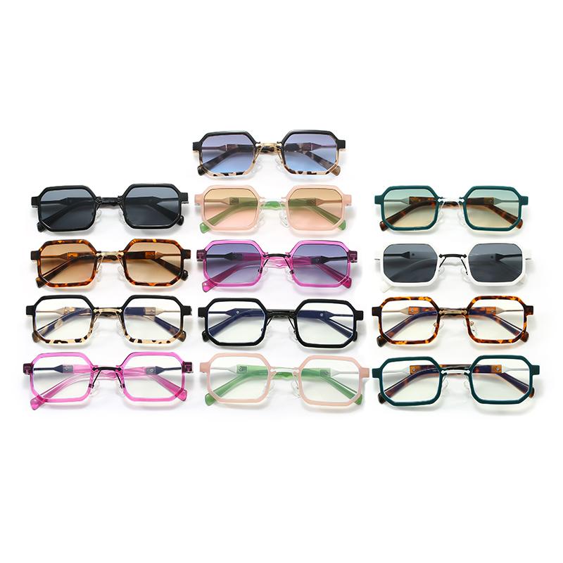2026 Trendy Fashion Sunglasses Unisex Vintage Gradient Irregular Square Frame Green/Gray/White Options UV400 Protection