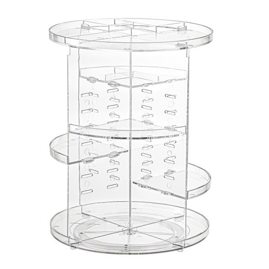 Органайзер для косметики, вместительный многоцелевой прозрачный вращающийся на 360 градусов органайзер для косметики