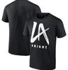 Черная футболка унисекс с логотипом LA Knight от Fanatics Branded