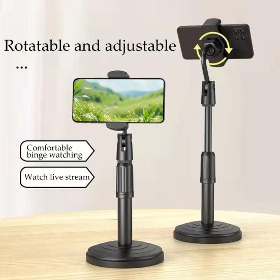 Mobile Phone Holder Universal Table Cell Phone Stand Retractable Adjustable Phone Mount for Live Broadcast Video