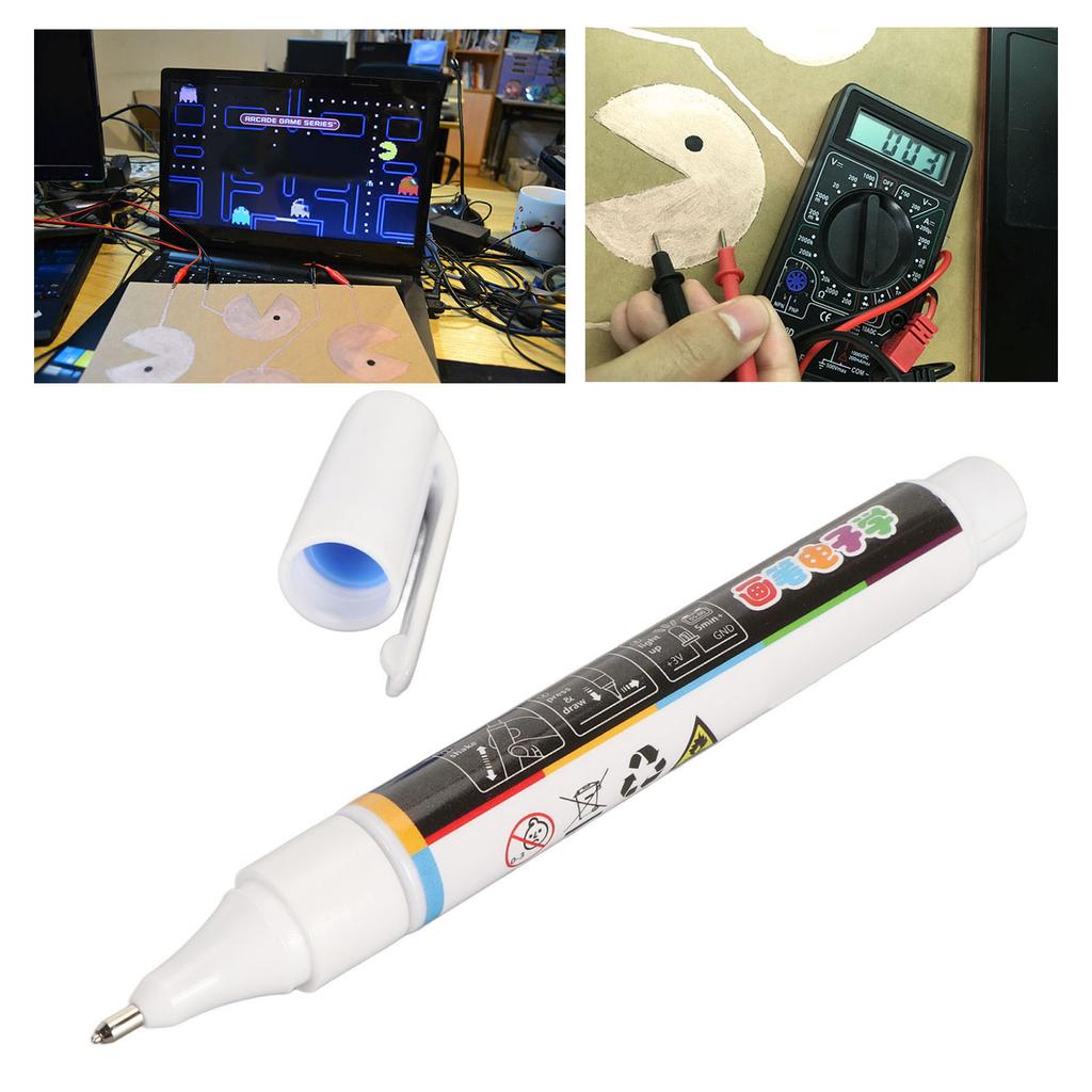 Conductive Pen 6ML Circuit Quick Drying Conductive Ink Pen for Science Experiment