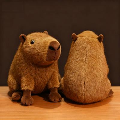 Реалистичная капибара Плюшевая мягкая игрушка для мальчиков и девочек Кукла-компаньон для ребенка Украшение для стола Милый мягкий Кавайный Подарок Идея для подарка