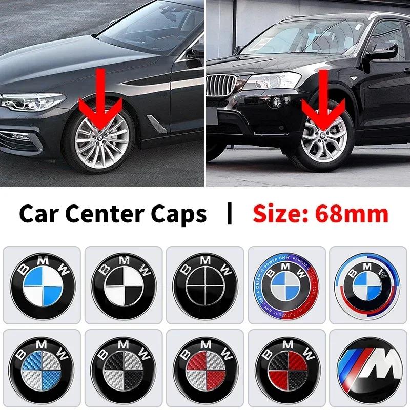4 шт. 68 мм Центральная заглушка колеса автомобиля Логотип Значок ступицы Покрытие дисков Для BMW E46 E38 E60 E90 E93 F20 F30 X3 X5 Синий Белый Черный Юбилейная