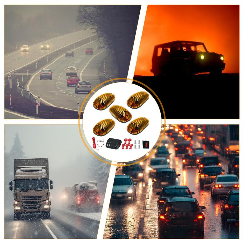 Cab Roof Top Marker Lights Cab Top Roof LED Marker Lights IP65 Waterproof Design Warning Light For Pickups SUVs Off-Road Cars