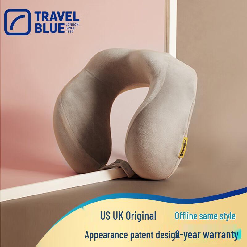 TRAVEL BLUE Memory Foam U-Shaped Travel Pillow