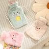 Classic Thickened Rubber Hot Water Bottle with Plush Cover for Warmth