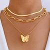 Wind Butterfly Neck Chain Multi-layer Butterfly Collarbone Chain Necklace Set