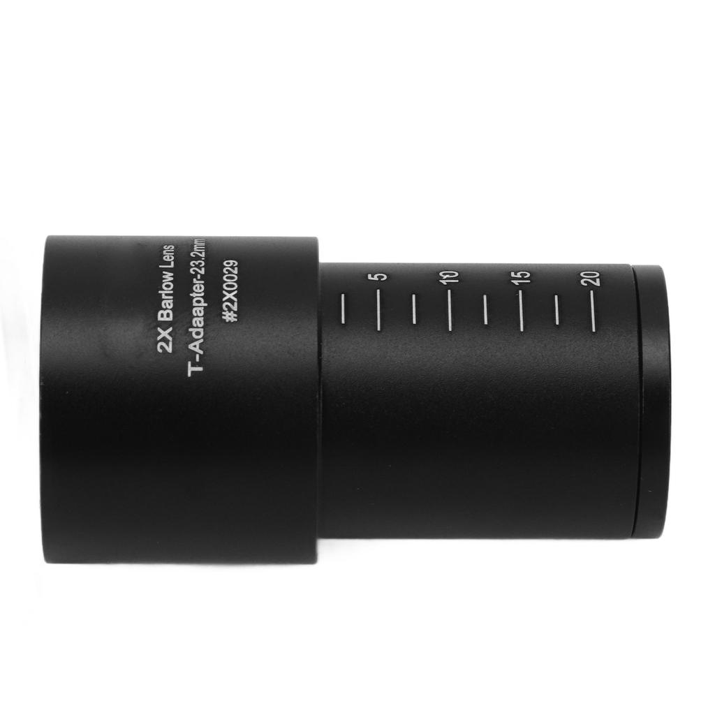 2X Multiplier Eyepiece Lens 23.2mm Universal Aluminum Alloy Body Microscope Objective Lens for Biological Microscope