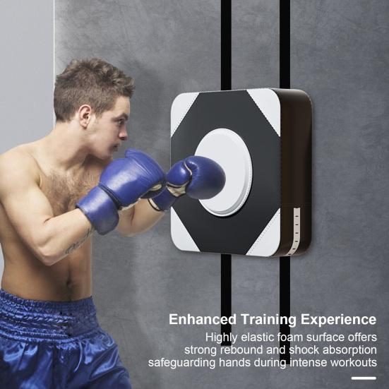Настенный боксерский коврик из искусственной кожи, эластичная пена, настенное крепление, боксерская подушка, бесшумная тренировочная мишень для бокса, тхэквондо, домашний тренажерный зал, оборудование для тренировок