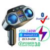 12V/24V Car Socket Splitter Car Charger Dual USB Quick Charger Socket Bluetooth Hands-free Call Auto FM Transmitter