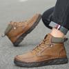 Мужские высокие кожаные ботинки, повседневные кроссовки