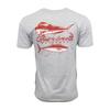 Мужская футболка QUIKSILVER для рыбалки на махи, серая, унисекс