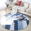 Cartoon Snowman pattern round rug,Carpet Rug for Living Room Bedroom Playroom ,Non-slip Floor Mat,Holiday Gifts and Birthday Gifts.