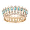 European Princess Queen Tiara King Tiaras Crystal Full Crown Baroque Pageant Crowns  Cake Topper
