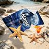 Custom Name Personalized Detective Conan Print Beach Towel, for Trip Camping Beach Party Home Decor, Birthday Gift for Family & Friends