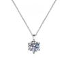2 Carat GRA Certified Moissanite Necklace For Women D Color VVS1 Pendant 925 Sterling Silver Wedding Party Gifts Premium Jewelry