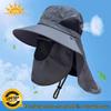 Men's Wide Brim Bucket Hat with Anti-UV Face & Neck Protection for Summer and Fishing