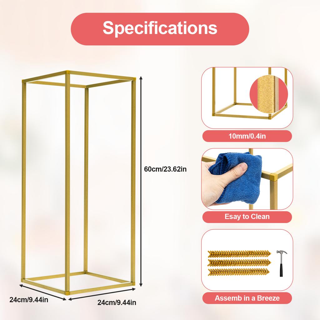 10 Pcs Gold Flower Stands, Modern Iron Flower Holder for Wedding Centerpieces, Party Table Decor