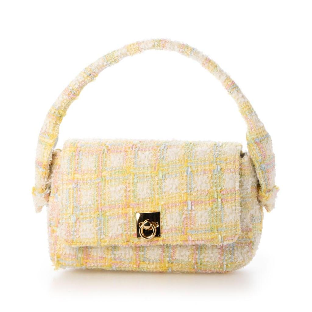 Женская твидовая сумка Kash Kash с двумя ручками и клапаном, через плечо (10-00-00380)
