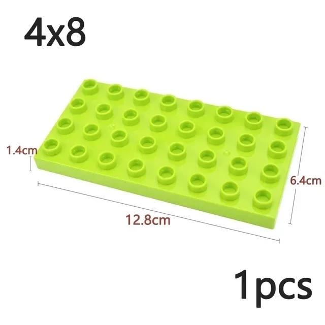 Duploes Big Size Baseplate Multiple Sizes 16x16 8x8 4x4 Bricks Assembly Plates Large Particles Figures Building Blocks Kid Toys
