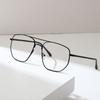 Очки Metal Trend Plain Face High Sense Мужские пилотные очки с двойным лучом для близорукости Оправа для очков в стиле ретро