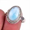 Natural Republic Ларимар Драгоценный камень 925 Проба Стерлинговое серебро Подарочное кольцо S.9 J5e20