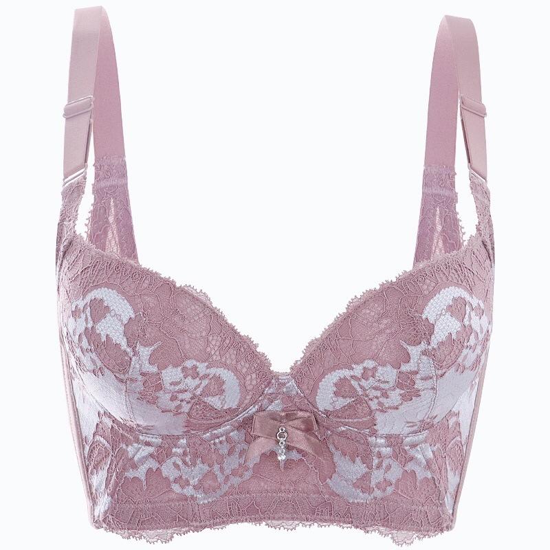 Gather Bra Women Lace Sexy Upper Support Bra Push Up Adjustable Invisible Bra Female Sensual Lingerie Fancy Underwear