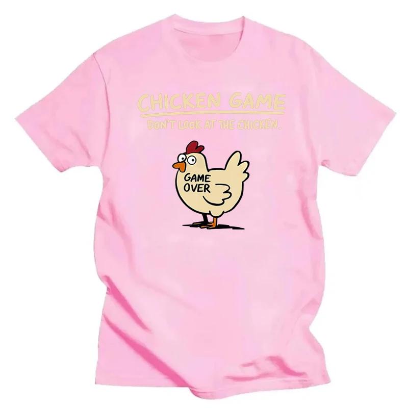 Women Chicken Game Pattern Printed T-Shirt Summer Casual Loose Daily Outdoor Round Neck Short Sleeve T-shirt Womens Top