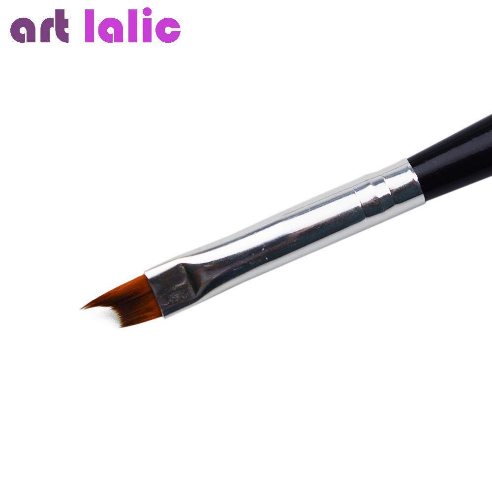 Французский кончик кисти для ногтей в форме полумесяца, затенение, акриловая живопись, ручка для рисования, маникюрный инструмент