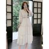 White Long Dress Women Summer Lace Dresses Beach Out Ladies Elegant Vintage