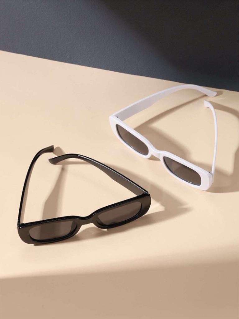 2 шт. женские спортивные очки, винтажные зеркальные солнцезащитные очки «кошачий глаз», ретро-маленькая оправа, очки UV400, модные женские очки для вождения