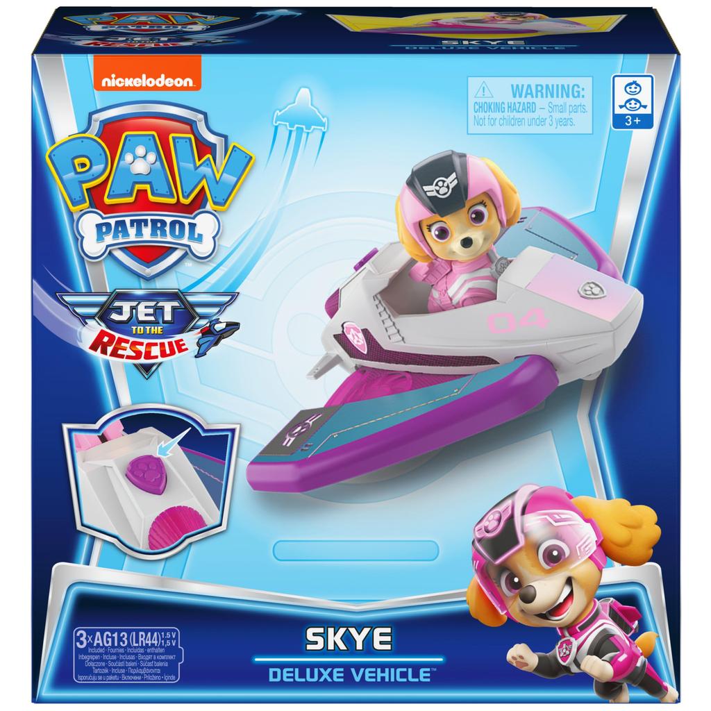 Paw Patrol Джет к Спасению Небесный Делюкс Трансформирующийся Транспорт со Светом и Эксклюзивными Звуками Amazon,