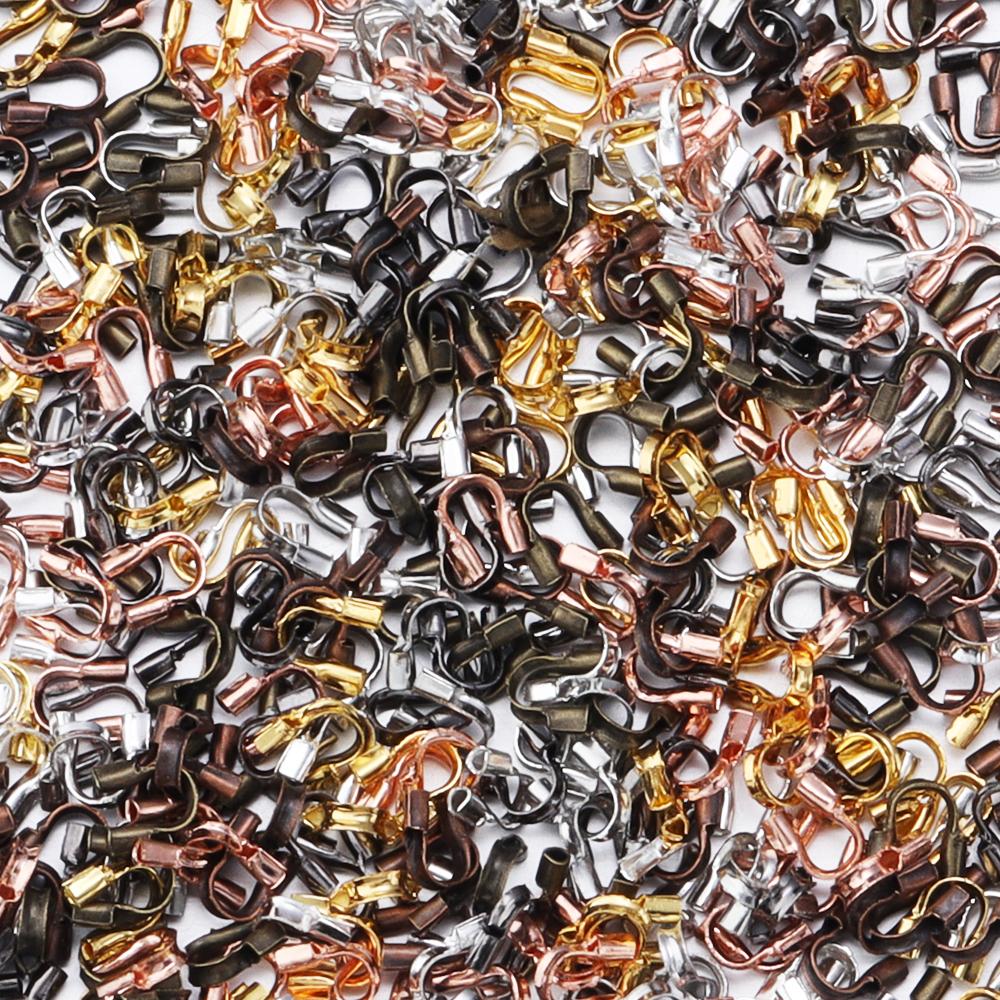 100pcs/lot 4.5x4mm Wire Protectors Wire Guard Guardian Protectors Loops U Shape Clasps Connectors DIY Jewelry Making Accessories