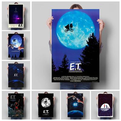 ET Alien Movie Ретро ностальгический постер, украшение, фреска и настенная живопись для гостиной, холст, картина для современного домашнего декора, без рамки