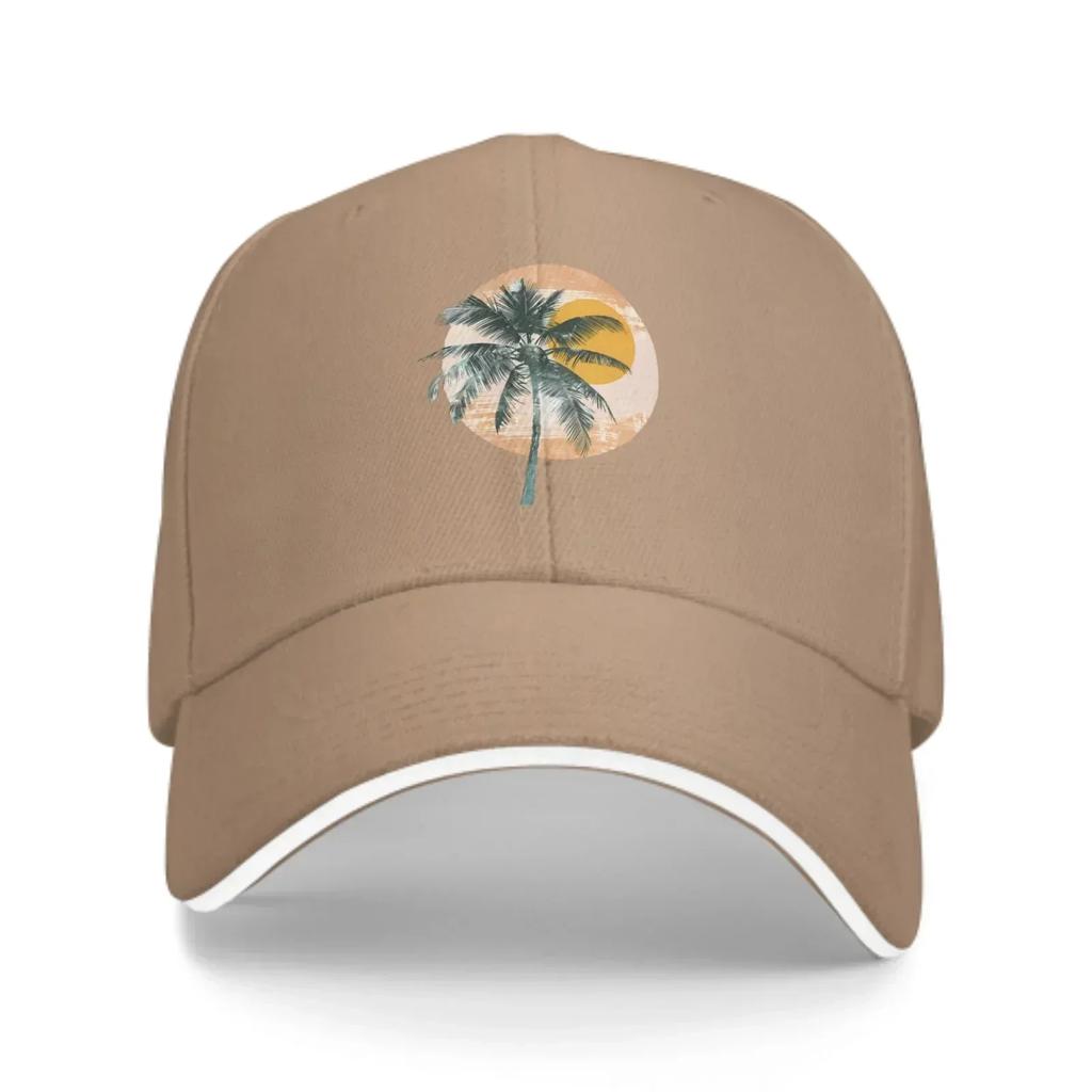 Palm Tree Baseball Caps Fashion Casquette for Unisex Women Adjustable Casual Trucker Hats for Sports Outdoor Activities