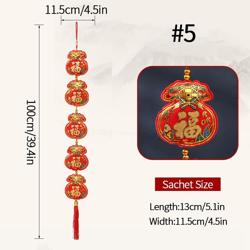 2025 New Year Hanging Ornament Spring Festival Decorations Door Window Wall Year of the Snake Lucky Hanging Ornaments Home Decor