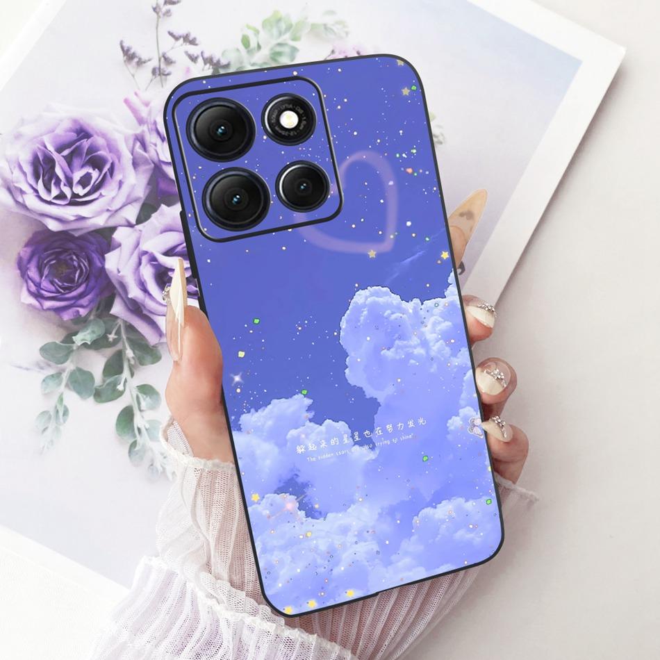 For Motorola Moto G86 Power Cute Flower Butterfly Cat Painted Case For Moto G86 G86Power Black Silicone Soft Phone Cases