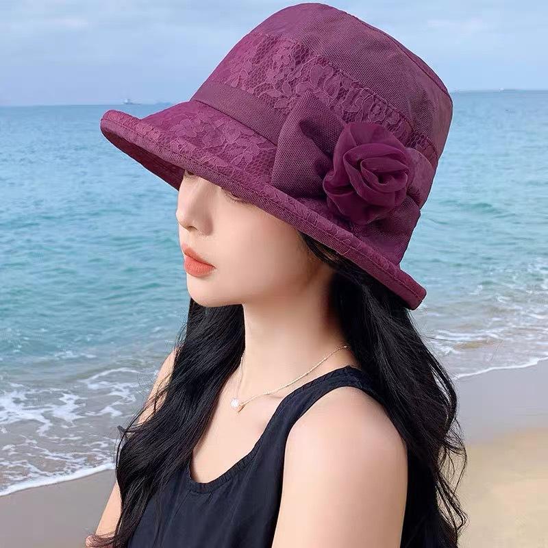 Шляпа Женская Солнцезащитная Тонкая Дышащая Теневая Шляпа-Ведро Весна Лето Пожилая Женщина Солнцезащитная Шляпа