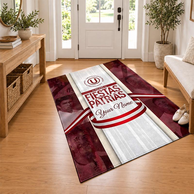Club Universitario de Deportes Custom Name Personalized Rug Non‑Slip Doormat Floor Carpet Housewarming Birthday Gift for Family Friends